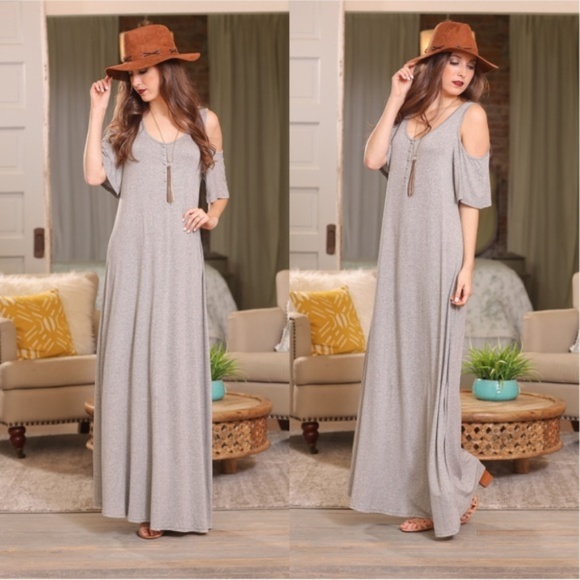 Infinity Raine Dresses & Skirts - Cold Shoulder Maxi Dress